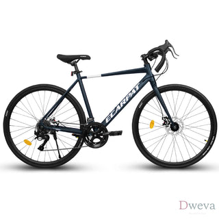 A28320R 700Cx28 Road Bike, Lightweight Aluminum Frame, Disc Brakes, 16-Speed, Fast Acceleration, Suitable for Men and Women, Ideal for High-Intensity Riding Dweva