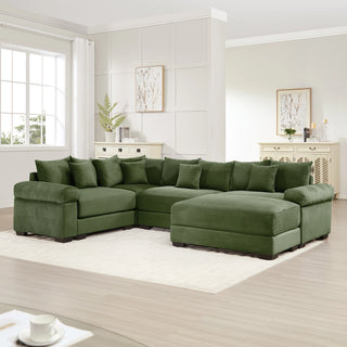 Velora Cloud Modular Sofa - Green