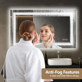 72x36 Inch Frameless LED Bathroom Mirror,Smart Mirror Dweva