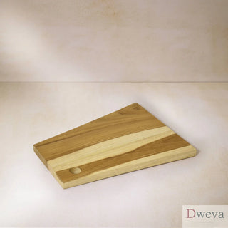 Handmade Teak Wood Cheese/Bread Board Asym-8X10" Dweva