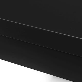 Wood Counter Height Dining Table, Antique Black, 35"D x 59.1"W x 36.5"H Dweva