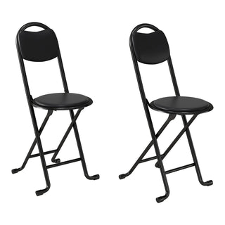 2pcs Folding Stool with Back, Cushioned Padded Folding Stool, Portable Folding Chairs for Outdoor Indoor Kitchen Shop Cafe(Expect Arrival Date 2025/6/30) Dweva