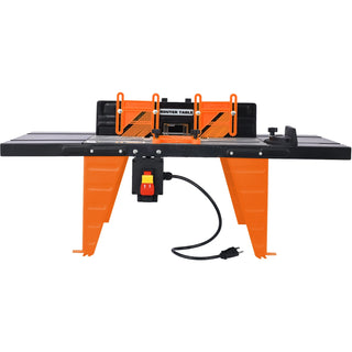 Electric Benchtop Router Table Wood Working Tool,black,orange color Dweva