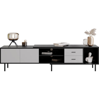Modern TV Stand for 80'' TV with 2 Doors, Media Console Table, Entertainment Center with Large Storage Cabinet for Living Room, Bedroom