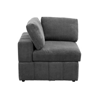 Haven 7-Piece Corduroy Modular Sectional Sofa Set Dweva