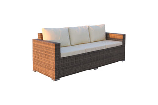 80.5" 5-Piece Grey PE(Polyethylene)&Iron Outdoor Sofa Set