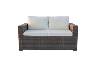 80.5" 5-Piece Grey PE(Polyethylene)&Iron Outdoor Sofa Set