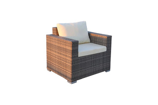 80.5" 5-Piece Grey PE(Polyethylene)&Iron Outdoor Sofa Set