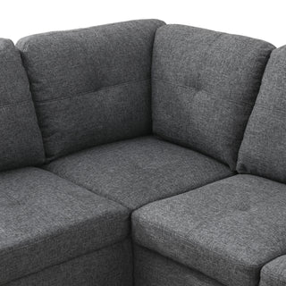 Vetra 3-Piece Linen Sectional Sofa Set Dweva