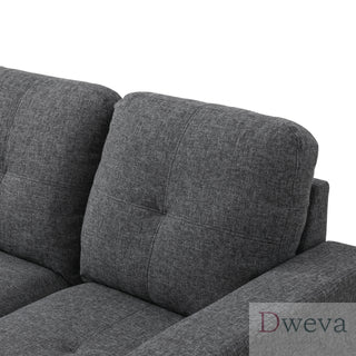 Vetra 3-Piece Linen Sectional Sofa Set Dweva