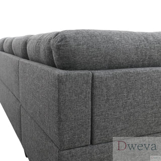 Vetra 3-Piece Linen Sectional Sofa Set Dweva
