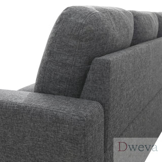 Vetra 3-Piece Linen Sectional Sofa Set Dweva