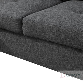 Vetra 3-Piece Linen Sectional Sofa Set Dweva