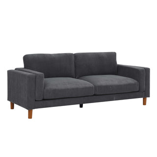 Corduroy Upholstered Square Arm Sofa Dweva