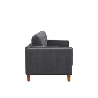 Corduroy Upholstered Square Arm Sofa Dweva
