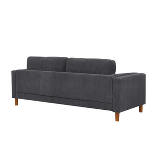 Corduroy Upholstered Square Arm Sofa Dweva
