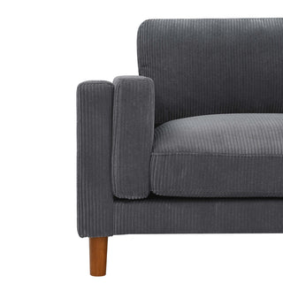 Corduroy Upholstered Square Arm Sofa Dweva