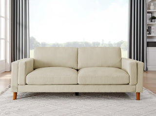 Corduroy Upholstered Square Arm Sofa Dweva