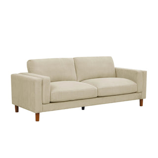 Corduroy Upholstered Square Arm Sofa Dweva