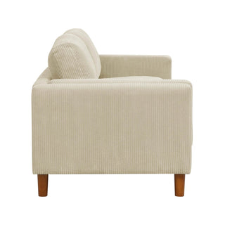 Corduroy Upholstered Square Arm Sofa Dweva