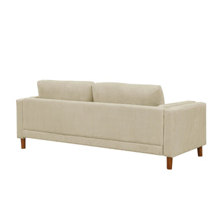 Corduroy Upholstered Square Arm Sofa Dweva