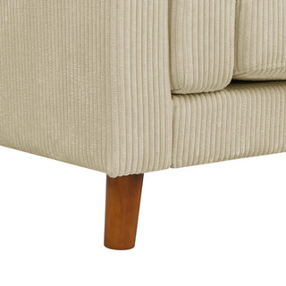 Corduroy Upholstered Square Arm Sofa Dweva