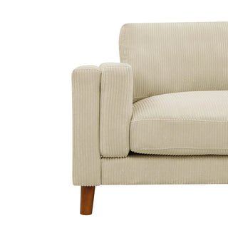 Corduroy Upholstered Square Arm Sofa Dweva