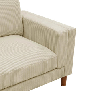 Corduroy Upholstered Square Arm Sofa Dweva