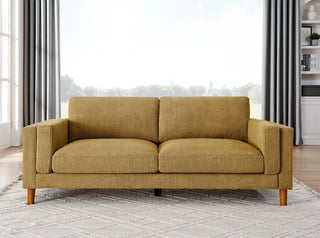 Corduroy Upholstered Square Arm Sofa Dweva