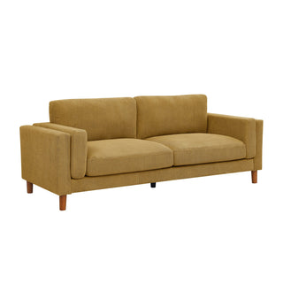Corduroy Upholstered Square Arm Sofa Dweva