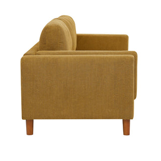 Corduroy Upholstered Square Arm Sofa Dweva