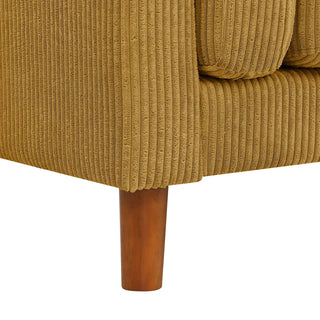Corduroy Upholstered Square Arm Sofa Dweva