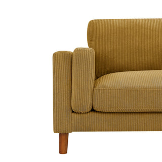 Corduroy Upholstered Square Arm Sofa Dweva