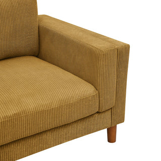 Corduroy Upholstered Square Arm Sofa Dweva