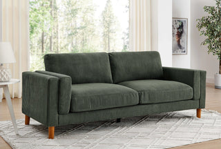 Corduroy Upholstered Square Arm Sofa Dweva