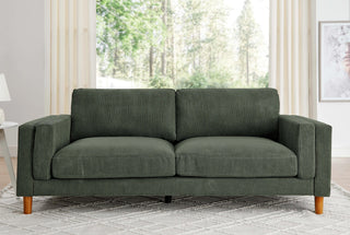 Corduroy Upholstered Square Arm Sofa Dweva