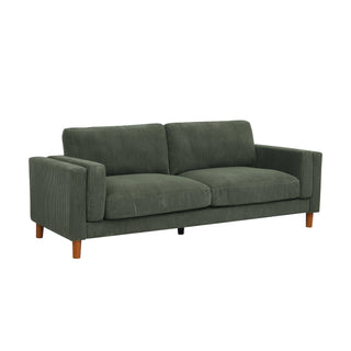 Corduroy Upholstered Square Arm Sofa Dweva