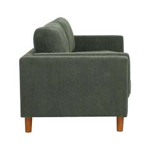 Corduroy Upholstered Square Arm Sofa Dweva