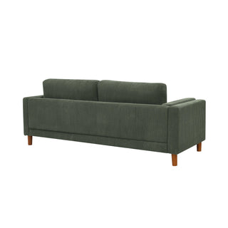 Corduroy Upholstered Square Arm Sofa Dweva
