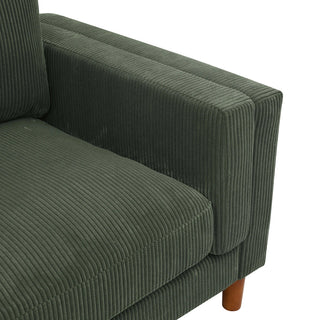 Corduroy Upholstered Square Arm Sofa Dweva