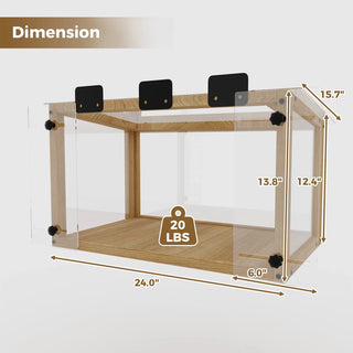 Waterproof Window Cat Perch Catio, Wood Cat Window Box, Window Catio for Indoor Cats. Suitable Single Hanging Window with an Inner Diameter of The Window Frame with A Net Opening Width of 24-35 in Dweva