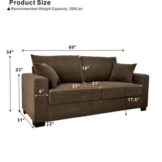 69-inch two-seater Sofa Dweva