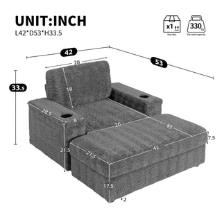 42" Oversized Single Sofa Dweva