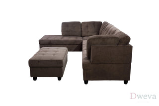 Vetra 3-Piece Pineapple Velvet Sectional Sofa Set Dweva