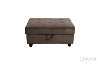 Vetra 3-Piece Pineapple Velvet Sectional Sofa Set Dweva