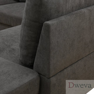 Haven 8-Piece Flannel Modular Sectional Sofa Set Dweva