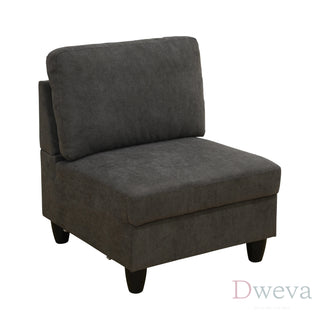 Haven 8-Piece Flannel Modular Sectional Sofa Set Dweva