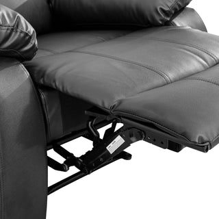 Black Semi PU And PVC 3-Piece Couch Living Room Sofa Set