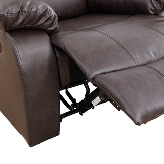 Brown Semi PU And PVC 3-Piece Couch Living Room Sofa Set