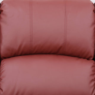 Red Semi PU And PVC 3 Seat Sofa Living Room Sofa